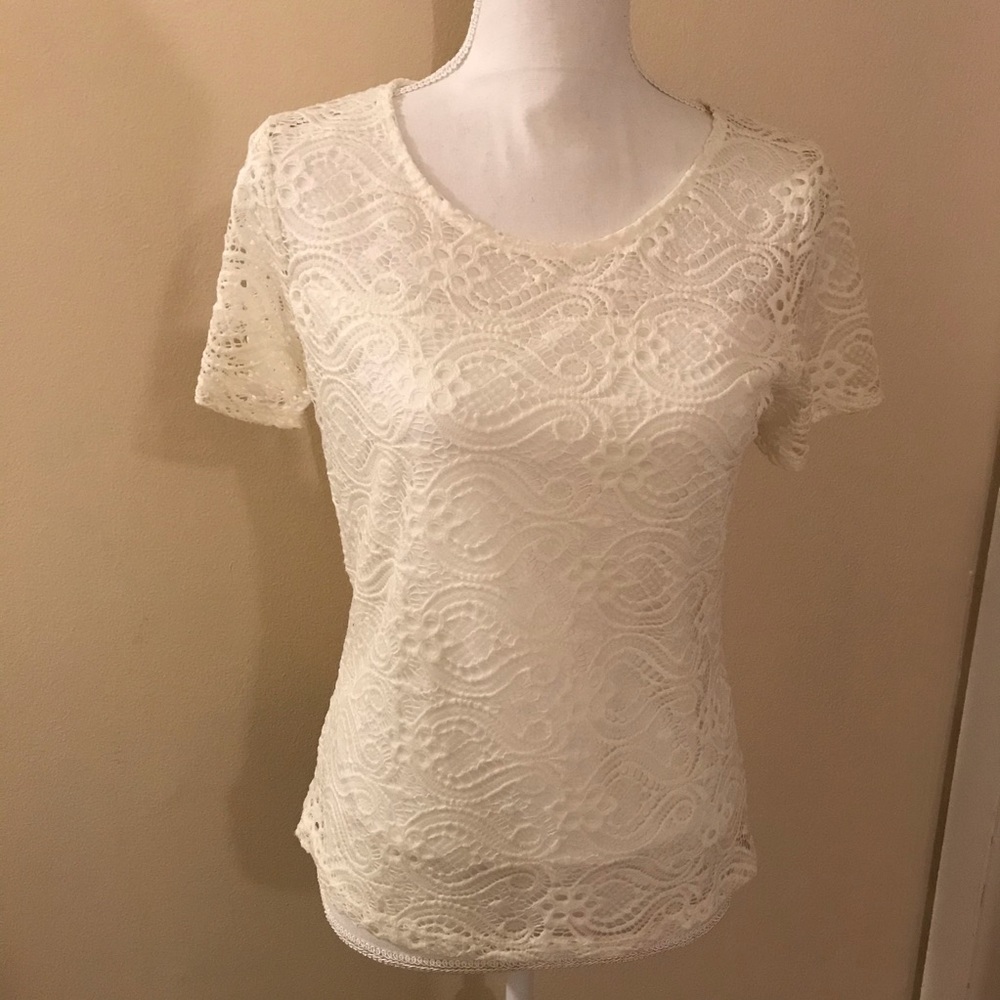 Off white crochet top